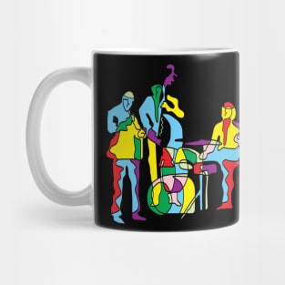 Colorful Jazz Band Modern Art Style Mug